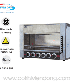 Bếp nướng gas salamander 6 họng New