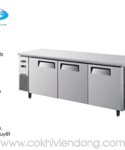 Tủ bàn đông quạt gió 3 cánh mở inox