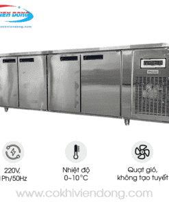 Bàn mát Inox công nghiệp quạt gió 4 cánh mở