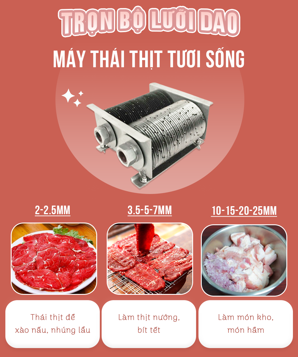 Máy thái thịt làm bún chả